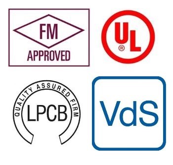 消防产品FM、UL、LPCB、VDS及其他国际相关认证